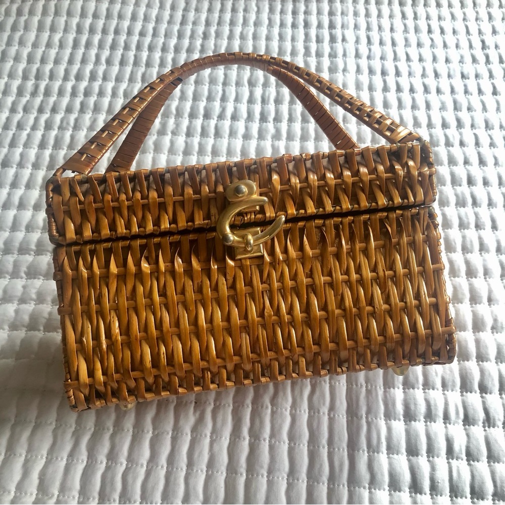 Vintage Rodo Italy Wicker Mini Purse